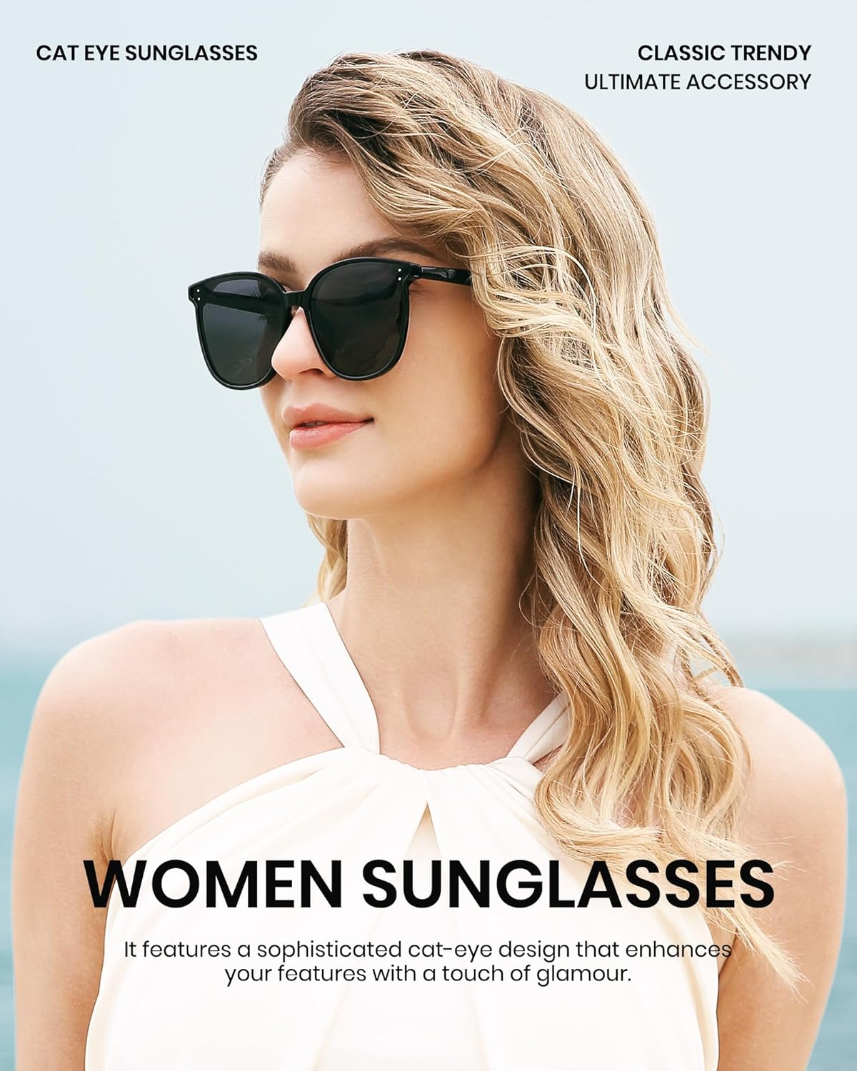 Cyxus Sunglasses for Women Men Oversize Trendy Polarized UV400 Protection Shades image number 4
