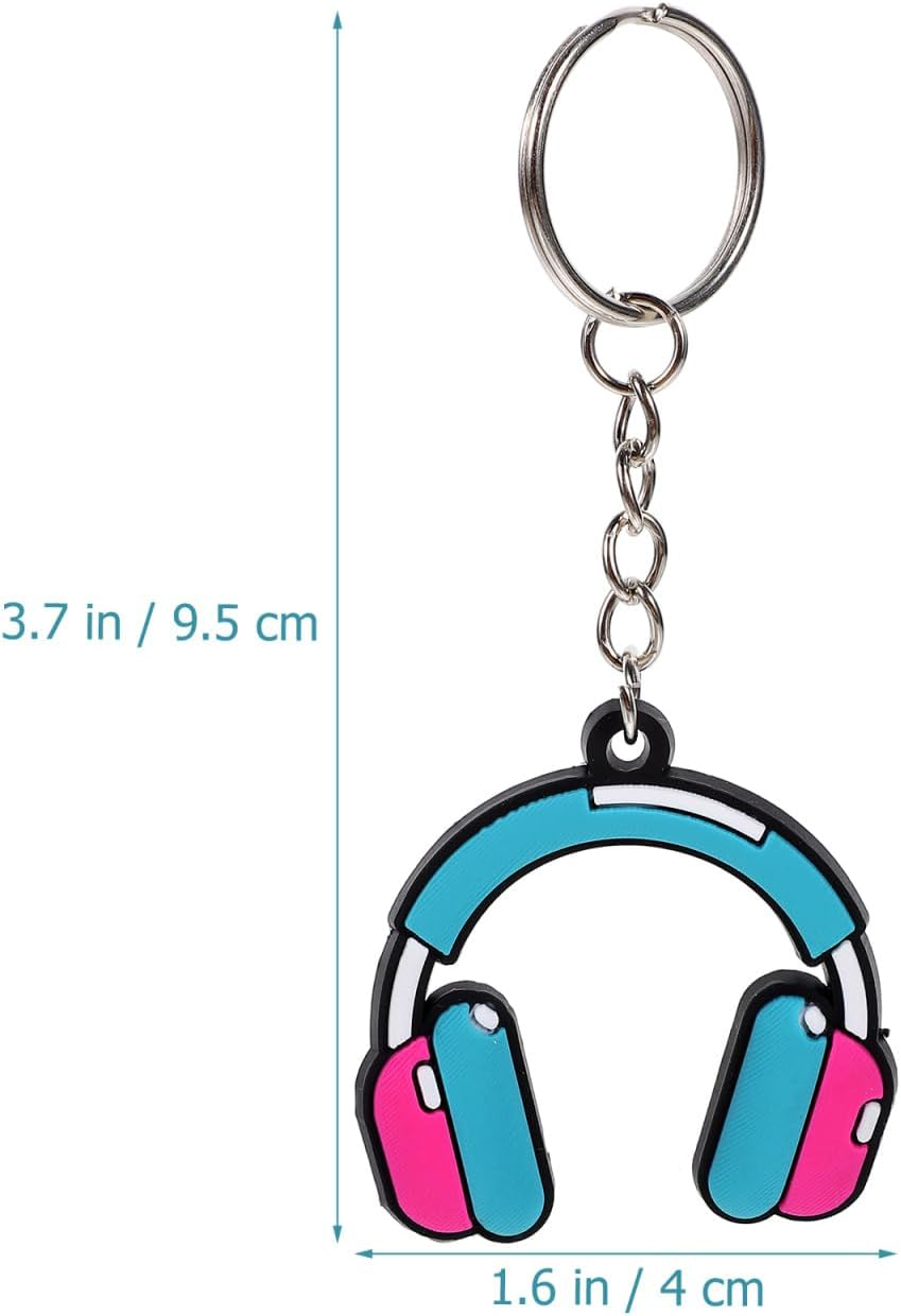 Alasum Music Party Keychain - 20Pcs Pvc Musical Note Keychain Assorted Colors for Party Favors and Decoration image number 1