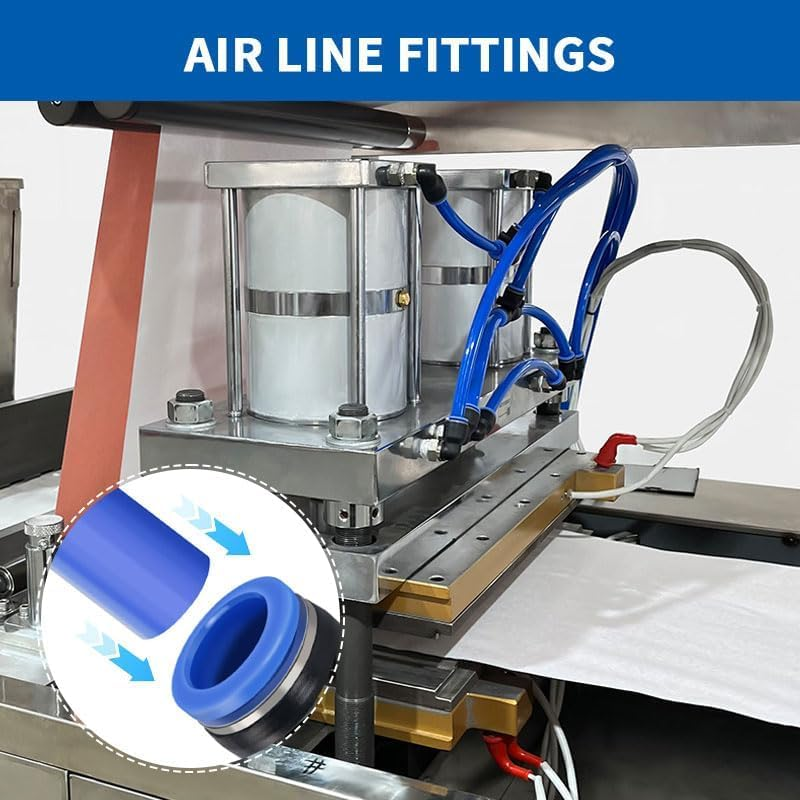 10Pcs Push to Connect Pneumatic Quick Fittings (Y Splitters,1/4In-6Mm)