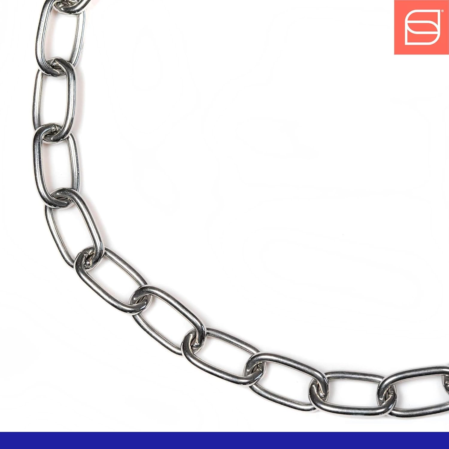 Sprenger Chain Collar Medium with 1 Ring and 1 Snap Hook Stainless Steel 3 Mm for Dogs up to 55 Kg (60 Cm) image number 4