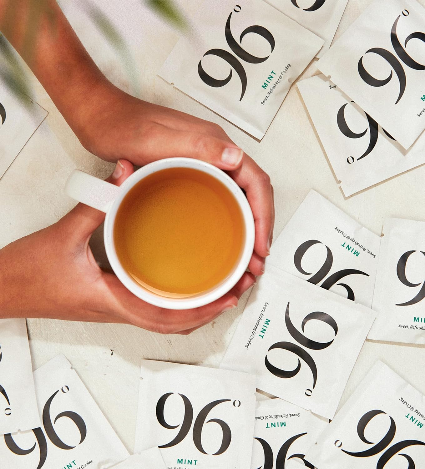 96&deg; Mint Tea - 20 Pyramid Tea Bags X 3 Boxes, Individually Wrapped, Refreshing, Sweet and Cooling, Biodegradable Plant-Based Bags (60 Bags) image number 4