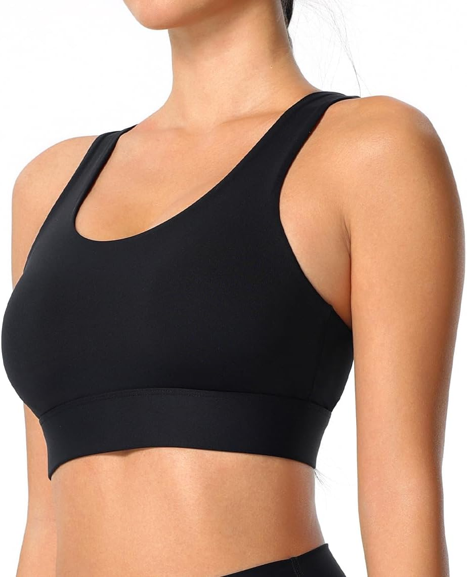 High Impact Sports Bra for Women - Criss-Cross Back, Molded Cups, Hook and Eye Closure - High Support Running Bra image number 5