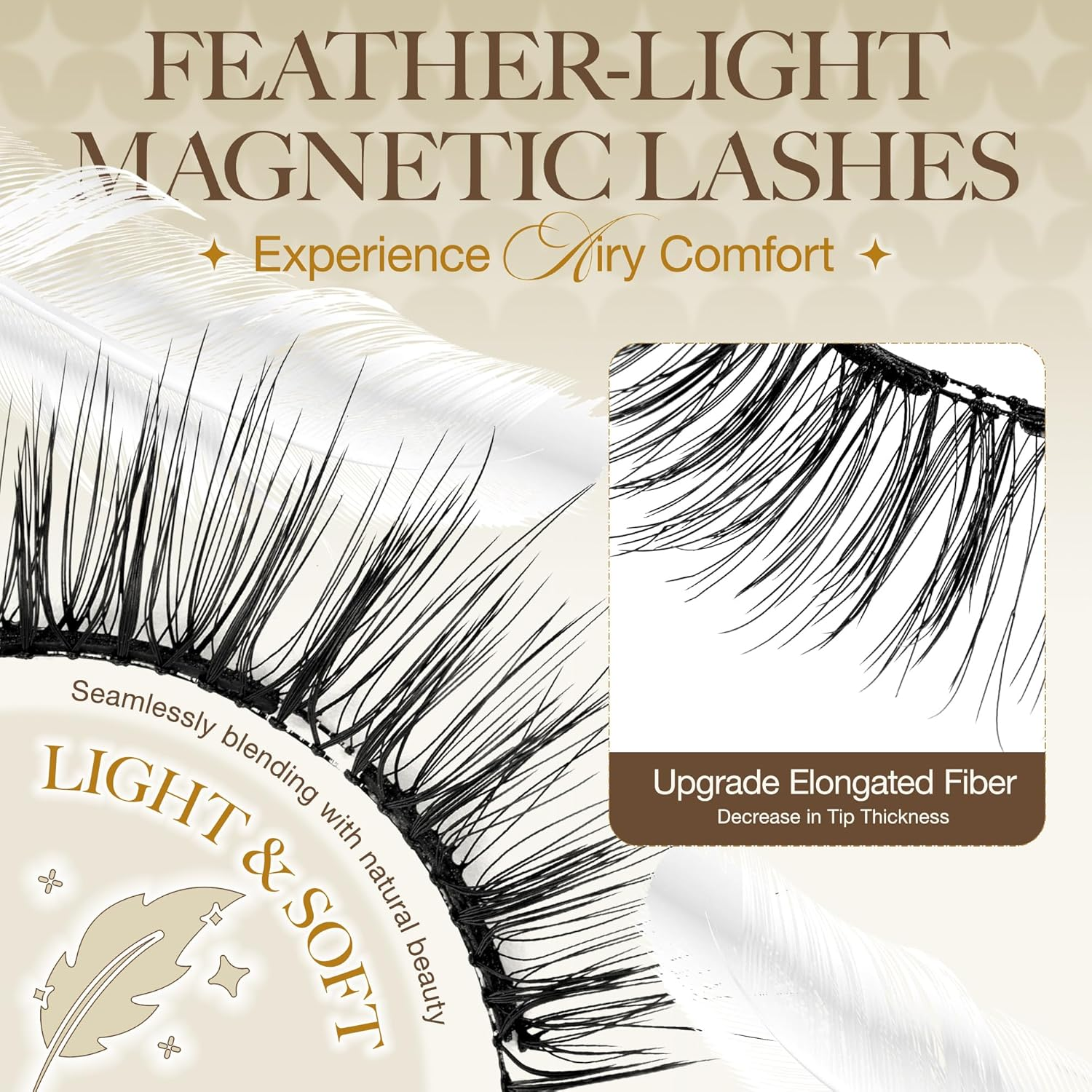 LASHVIEW Magnetic Eyelashes Natural Look, Reusable Manga Magnetic Lashes Kit with Applicator RCM01-DE-NEW image number 2