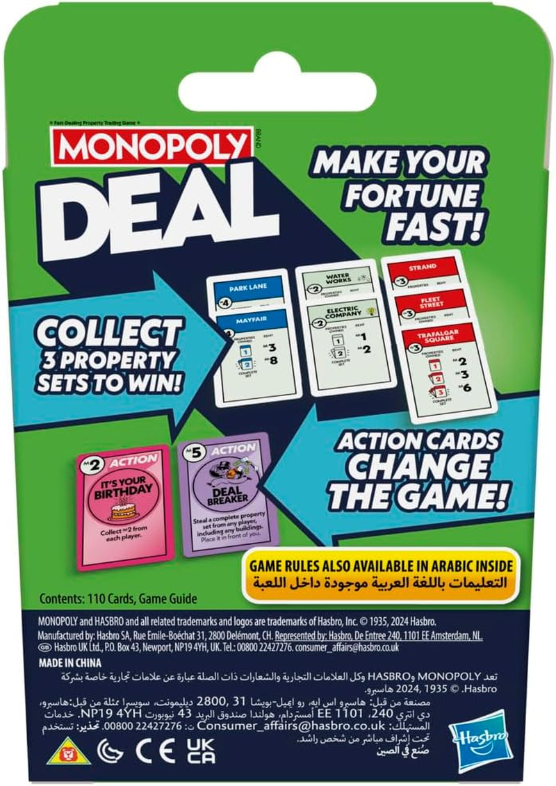 Monopoly Deal Card Game, Multi-Colour image number 3