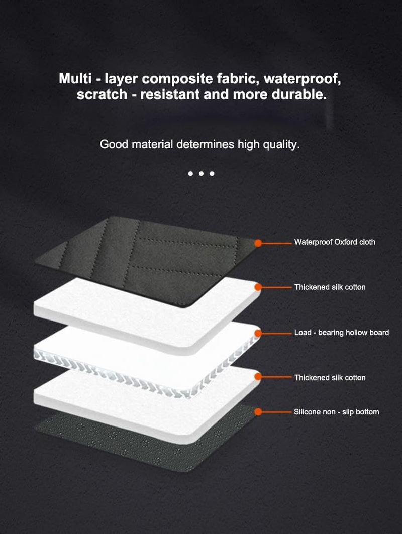 Dog Car Seat Cover for Back Seat Waterproof Dog Car Seat Cover with Hard Bottom Scratch Prevent and anti Slip Oxford Cloth Dog Hammock for Cars, SUV and MPV image number 2