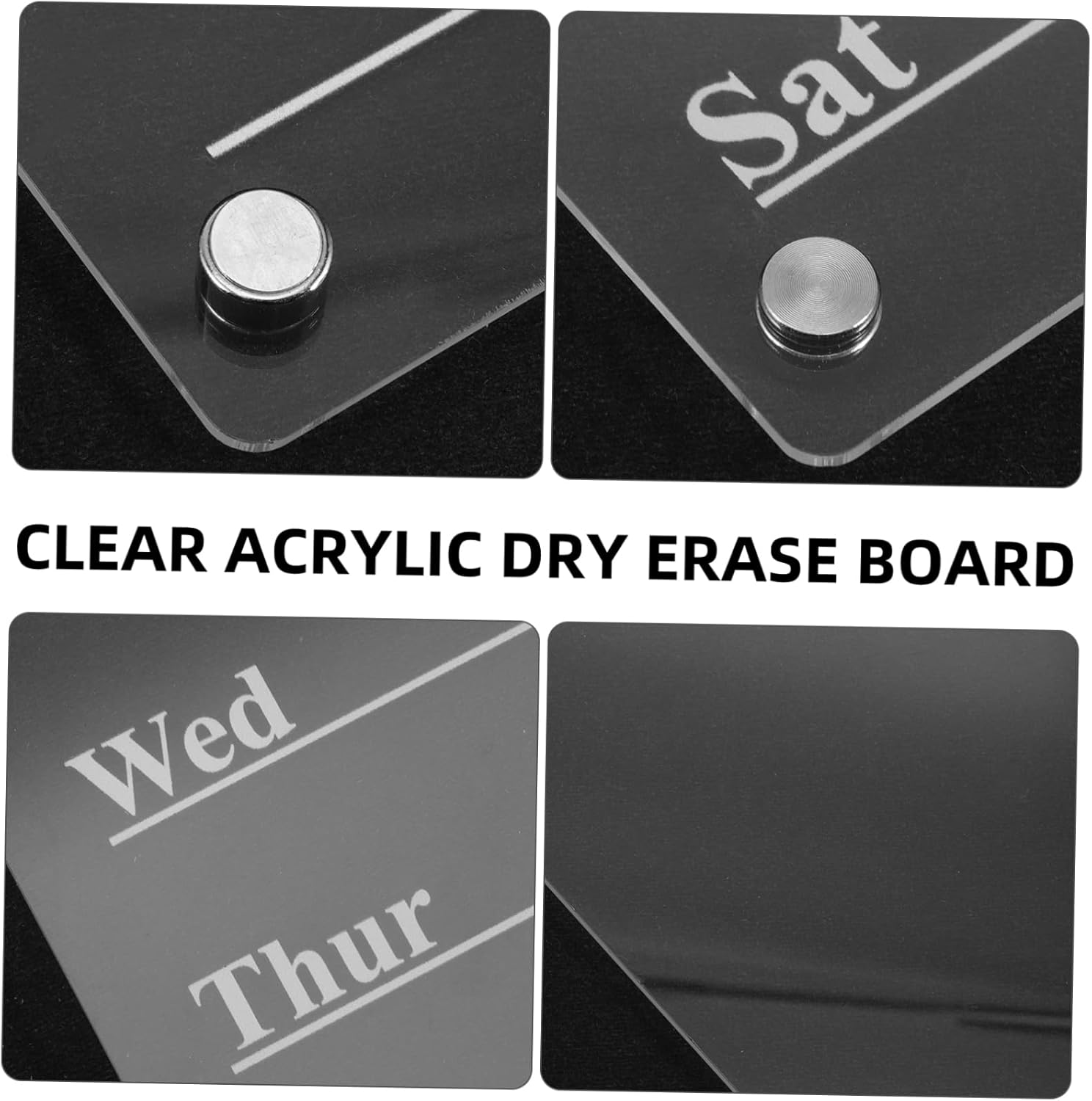 COHEALI Acrylic Fridge Dry Erase Board Magnetic Message Board Practical Planning Board Erasable Surface image number 2