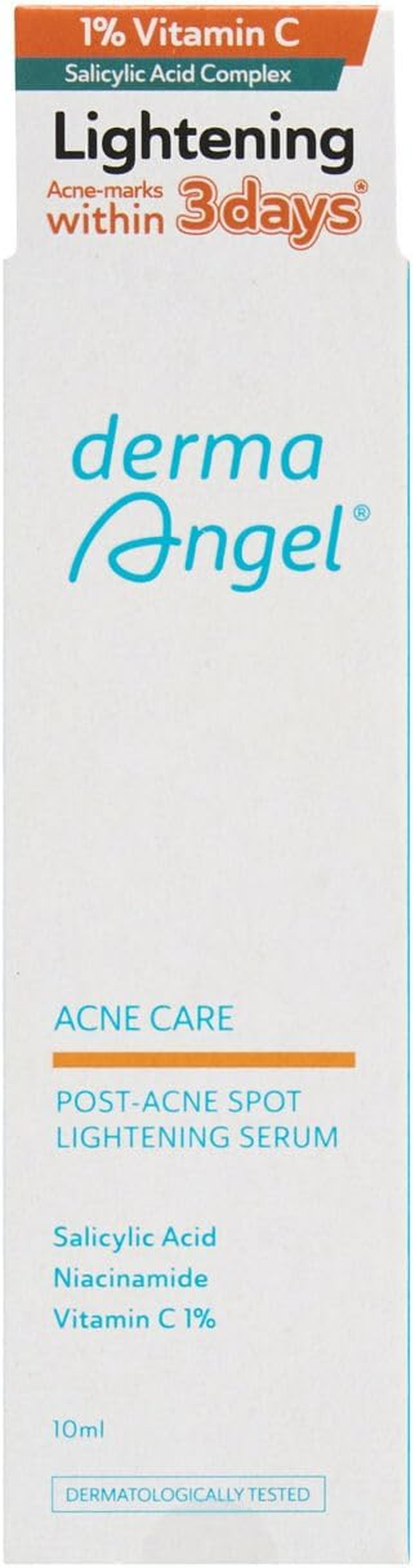 Derma Angel Post Acne Spot Lightening Serum, 10 G | 1% Vitamin C & Niacinamide Formula | Helps Fade Post Acne Marks & Uneven Tone | Soothes, Hydrates & Restores Radiance image number 4