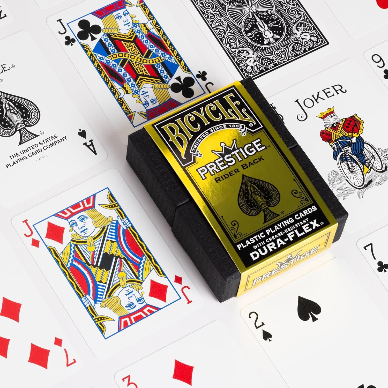 Bicycle Prestige Waterproof Plastic Playing Cards, Black Playing Cards, 100% Plastic, 1 Deck image number 2
