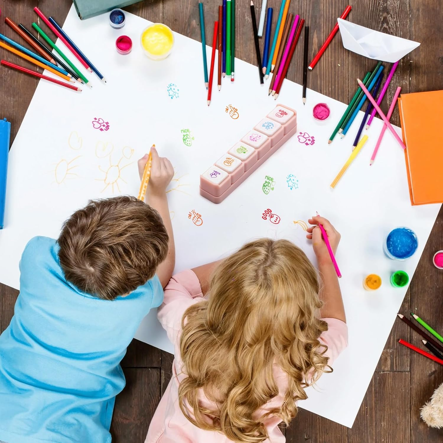 Notebook Stamp with Multiple Cute Weather Designs for Scrapbook, DIY Paper Decoration, Teachers Motivation image number 6