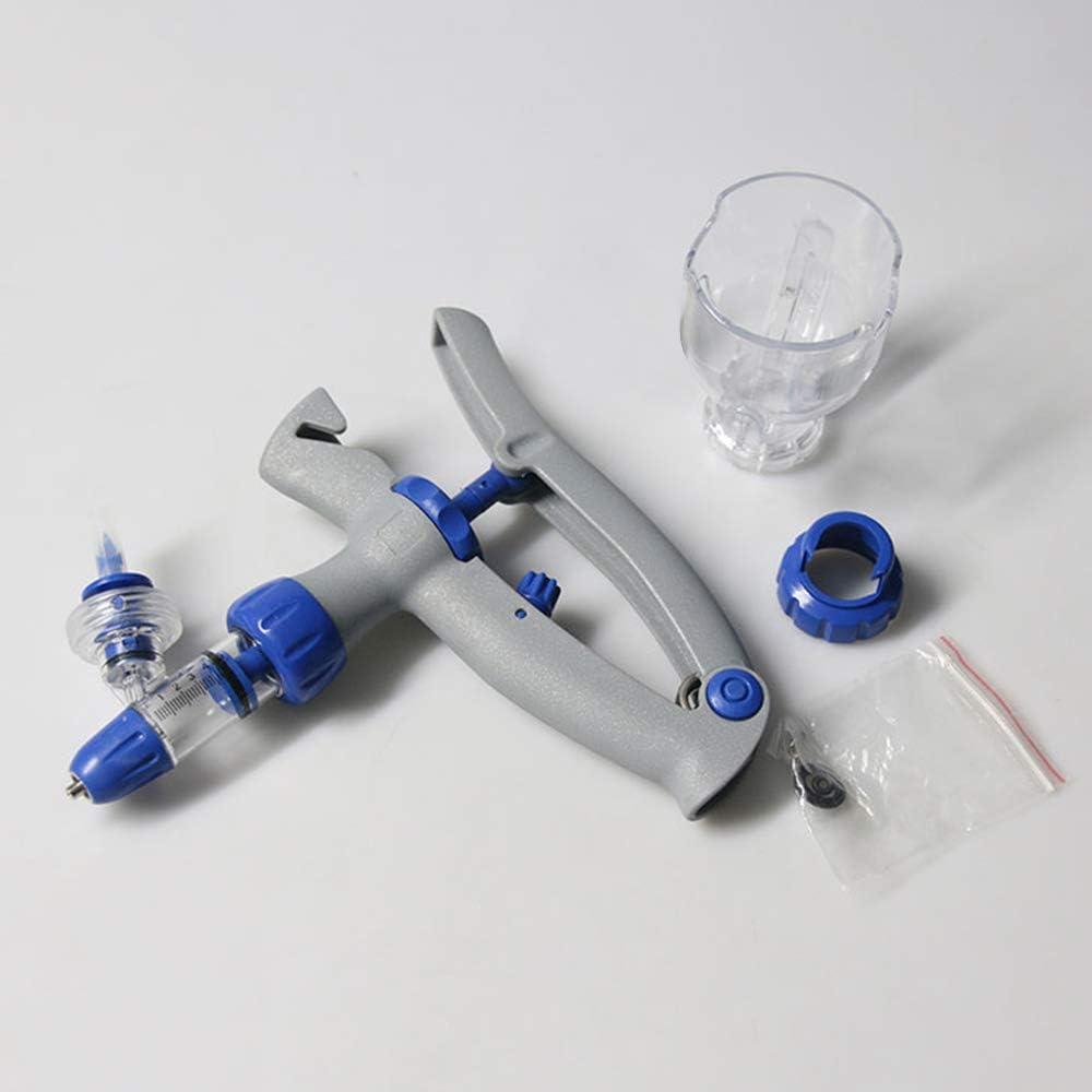 5Ml Cattle Syringe Gun Adjustable and Continuous Syringe Injection Animal Injector for Poultry Livestock Pig Goat image number 5