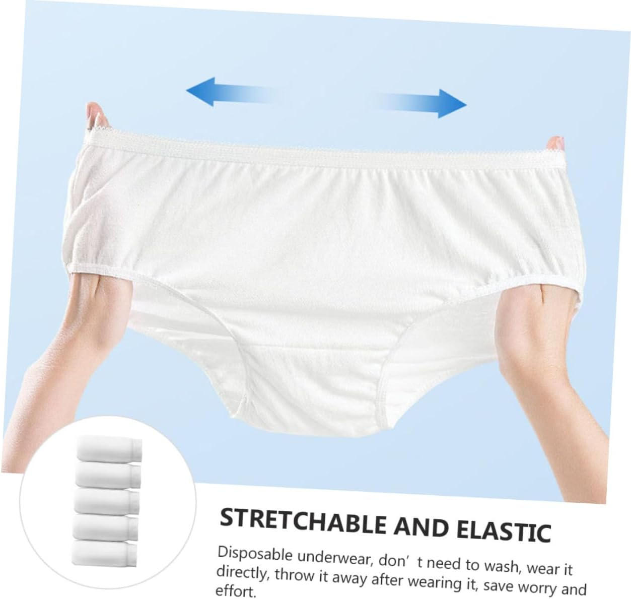 BESTYASH 5Pcs Pregnant Woman Underwear Breathable Underwear Outdoor Women Briefs Womens White