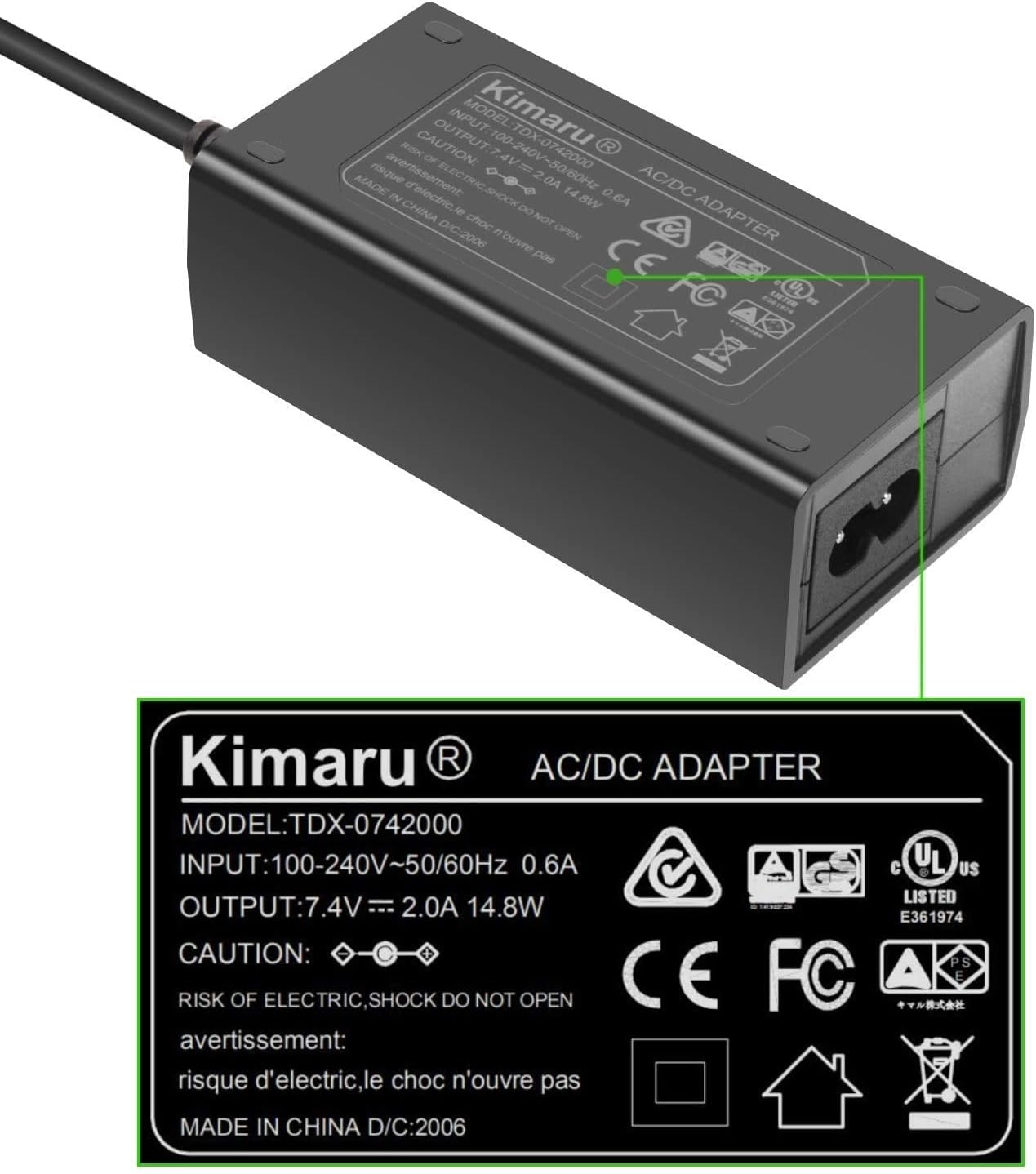 Kimaru ACK-E10 AC Power Adapter DR-E10 DC Coupler LP-E10 Dummy Battery Kit for Canon EOS Rebel T3 T5 T6 T7 1100D 1200D 1300D 1500D 2000D,Kiss X50 X70 X80 X90 Cameras. image number 3