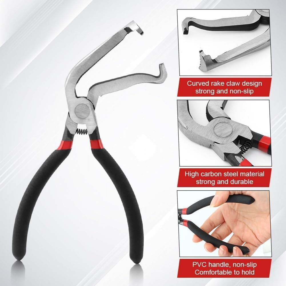 2 PCS Electrical Disconnect Pliers with Spring, Carbon Steel Automotive Electrical Connector Pliers, Spark Plug Pliers, Universal Fuel Line Plier for Car, for Automotive Connector Removal