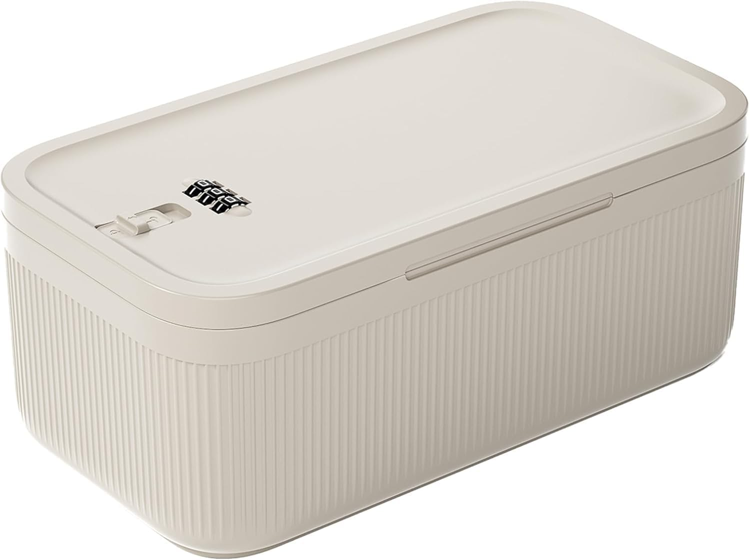 Phone Lock Box, Small Lock Box for Medication Safe, 2L Medicine Lockable Storage Box with Code for First Aid Kits, Food Lock Box with Locking Lid for Home Fridge Freezer/Personal Items (Dark Blue)