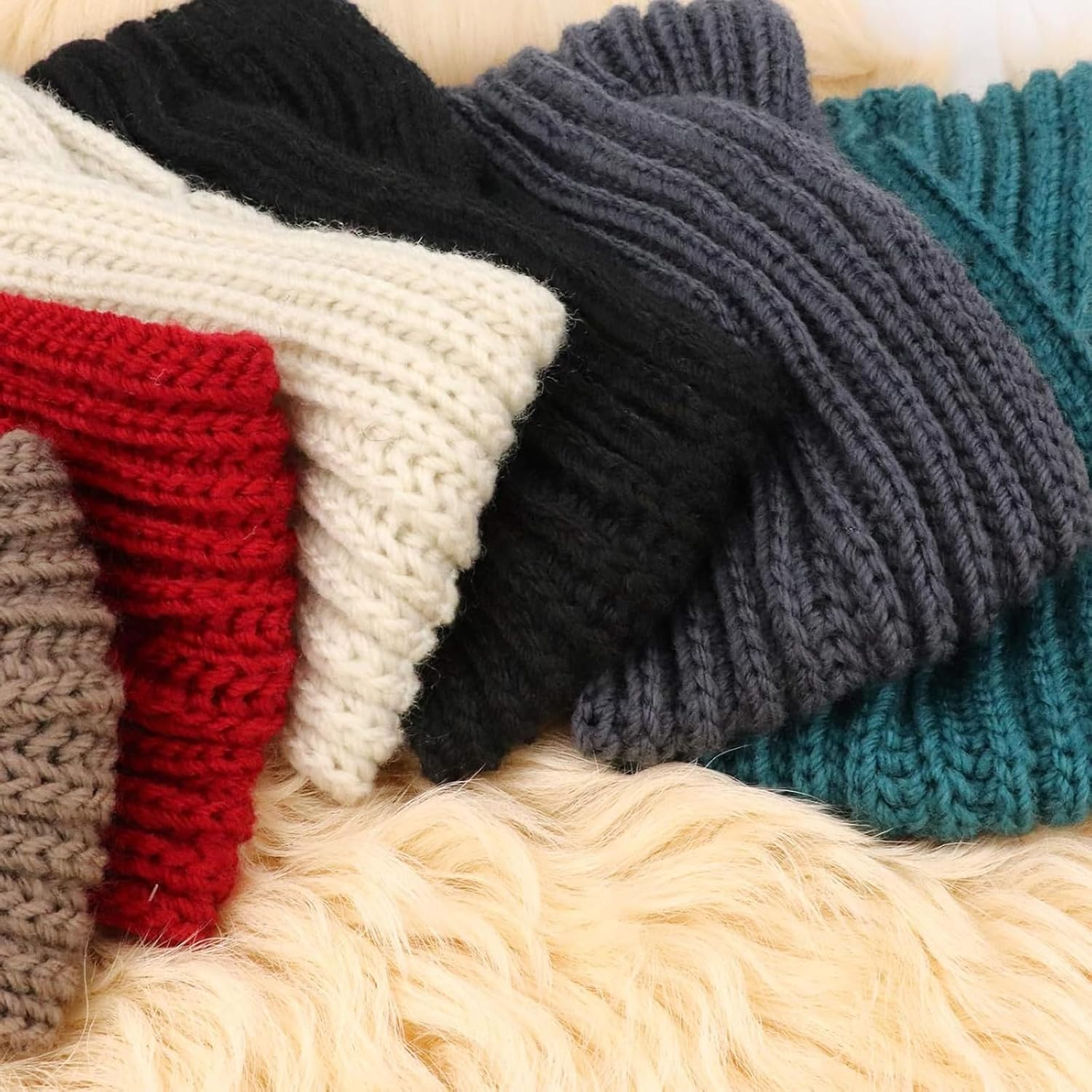 Women'S Headbands, Pack of 4 Hair Bands, Women'S Winter Headband, Girls Winter, Hair Band Headband, Elastic, Autumn and Winter Versatile Headband Women image number 6