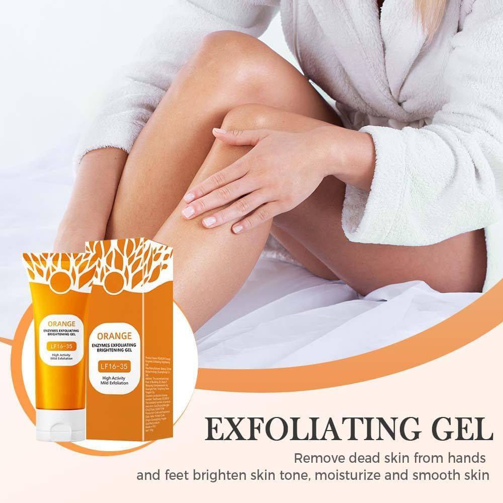 Orange Exfoliating Gel, Moisturizer Face Body Scrub Gel,Deep Cleansing Moisturizing Facial Exfoliator,Natural Orange Peeling Gel Face Scrub (1 G (Pack of 1))