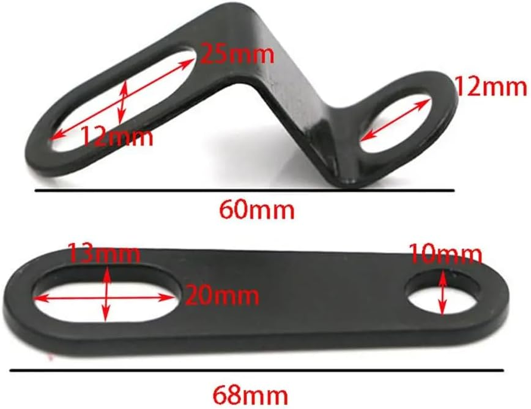 Yehveh 4 Pack Motorcycle Rear Turn Signal Mounting Bracket Lamp Light Relocation Support Mount Holder Stand for Harley Racer Bobber Fork Shock Turnsignals Indicator Aftermarket LED Z/I Type image number 6