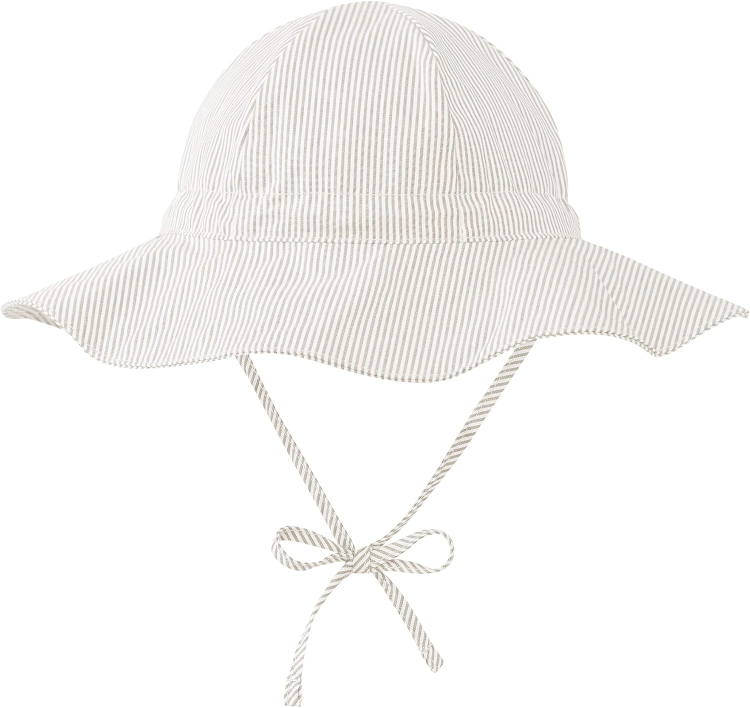 Zando Baby Boy Beach Hat Baby Girl Sun Hat UPF 50+ Toddler Caps for Boys Girls Infant Wide Brim Hats Baby Bucket Hat, Beige, 6-12 Months image number 5