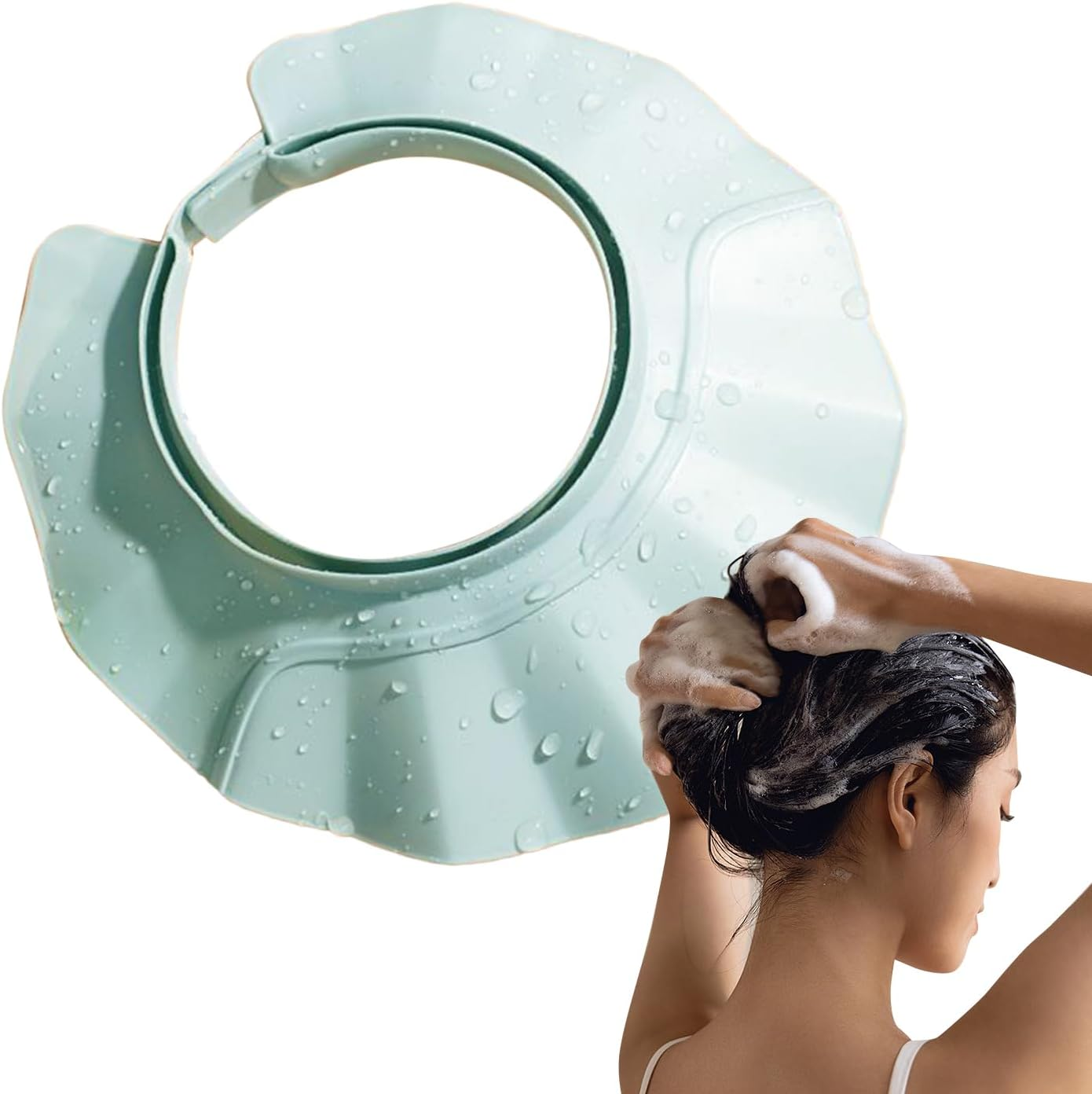 Evnbhgyu Baby Shower Cap Shield - Soft Head Eye Ear Protection Shampoo Shower Hat,Baby Bath Head Shield | for Toddler Children Boys Girls Teens Elderly Pregnant Disabled