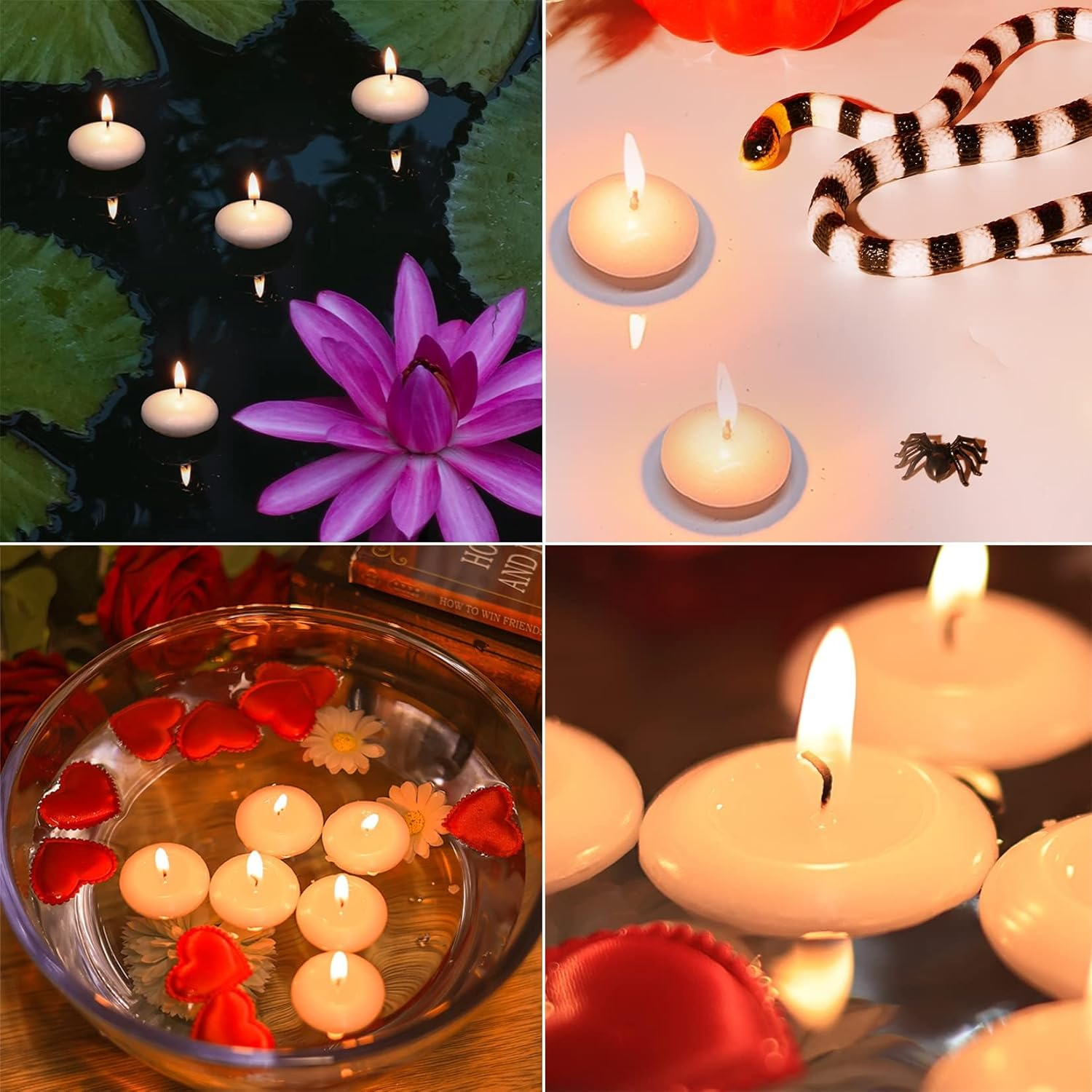20 Pcs Floating Candles Centerpieces, 1.5 Inch Unscented Floating Candles Small Decoration for Valentine'S Day, Thanksgiving, Wedding, Holiday, Parties and Home Decor image number 2