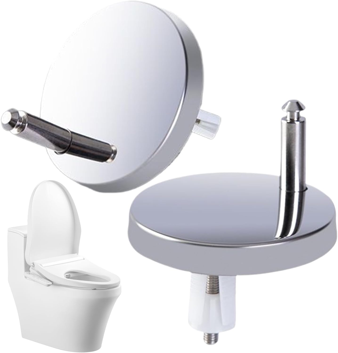 Toilet Top Fix Blind Hole Fittings | 2X Toilet Seat Hinges Replacement Expanding Screws - Fasten Replacement Bolts Nuts for Dorm Apartment Hotel Bathroom image number 4