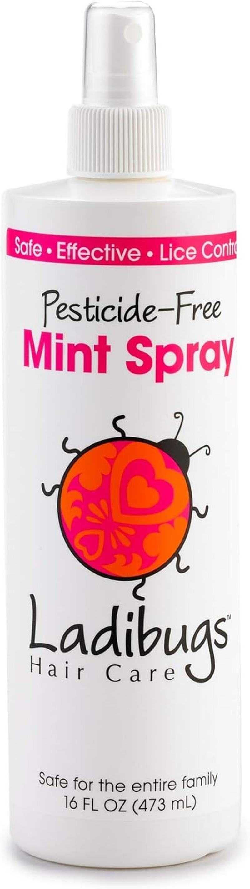 Ladibugs Lice Prevention Mint Spray Large 16Oz | Natural, Pesticide-Free | Highly Effective Daily Repellent image number 2