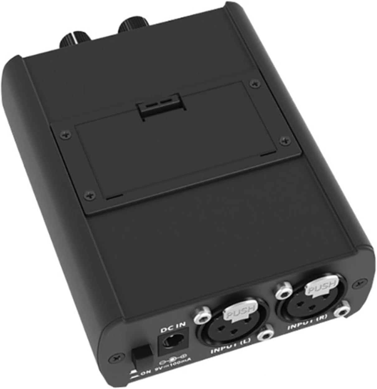 2X Personal In-Ear Monitor Headphones Amplifier with XLR Inputs 3.5Mm Output Audio Interface