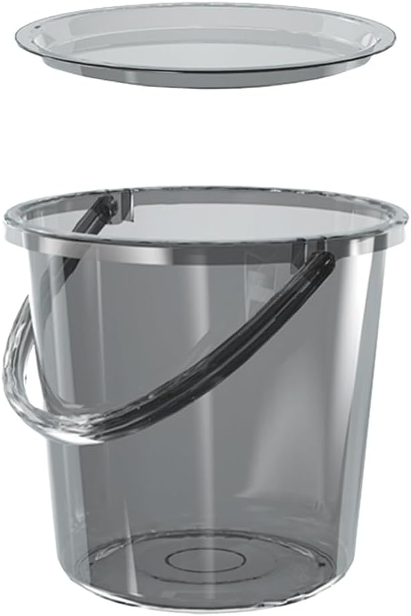 Large Capacity Bucket with Handle and Lid 23L Transparent Plastic Water Bucket for Home Bathroom Dormitory and Outdoor Use image number 4