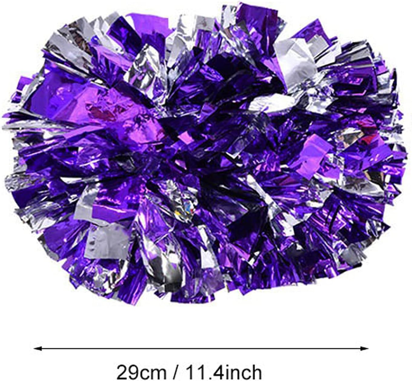 Cheerleader POM POMS for Dance Party School Sports, Bright and Sturdy Pompoms for Cheerleading Activities - Gold + Silver image number 2