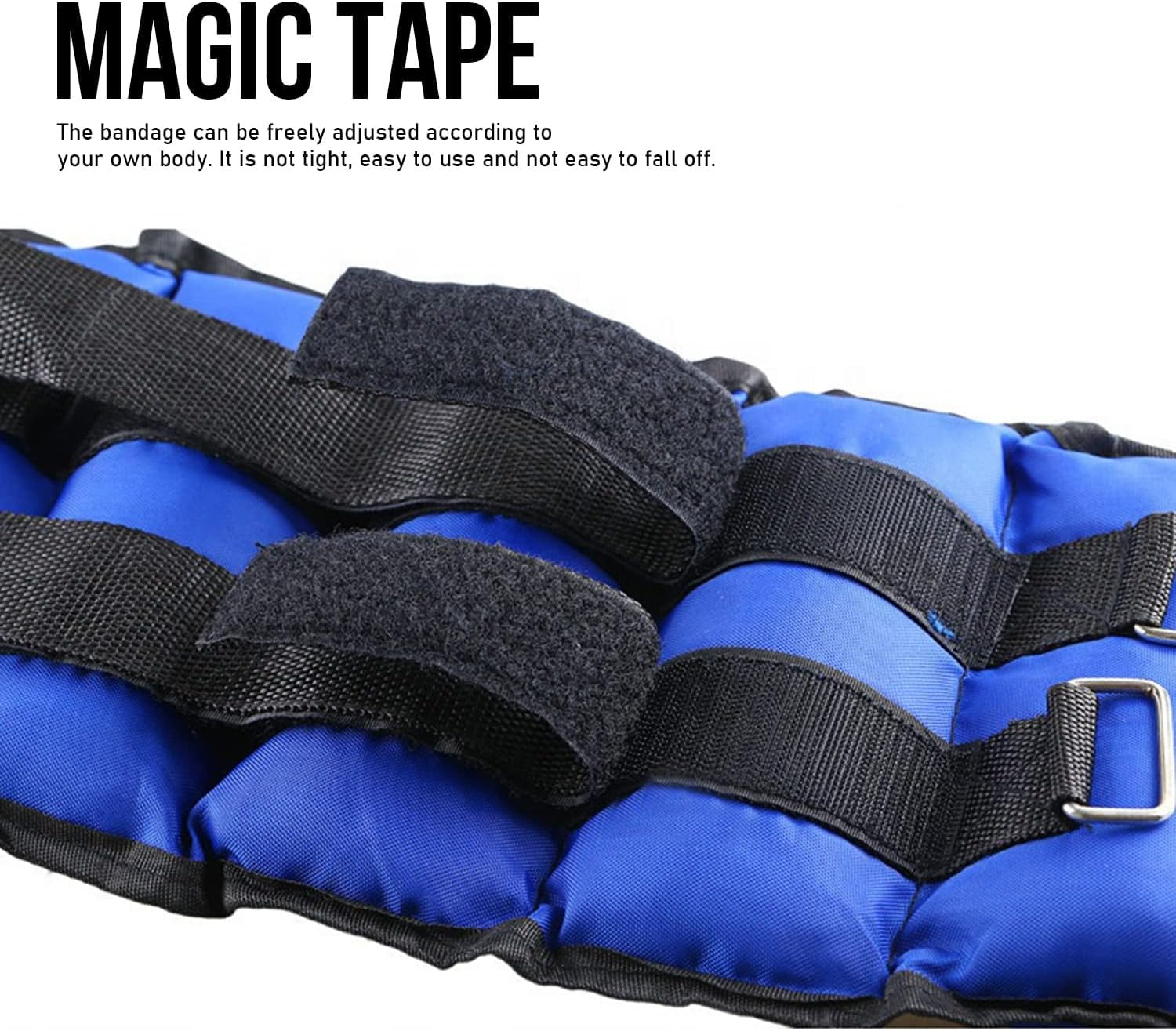 LMS Data Ankle Weights Adjustable Leg and Wrist Strap Best for Running, Training, Fitness, Yoga and Gym Straps for Men and Women, 2 KG X 2 Pcs image number 1