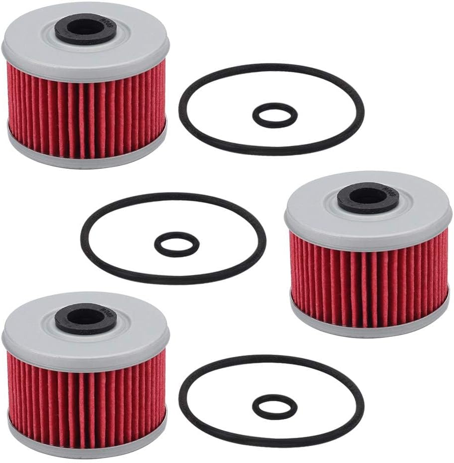 Tvent 3 Packs HF113 Oil Filter 15412-HM5-A10 with O-Rings Fit for TRX420 ATC350X TRX250 TRX300 TRX350 TRX400EX TRX420FE TRX450ES TRX500FE XL250R XL350R XL600R XR200R XR250R XR350R Foreman 500 image number 5