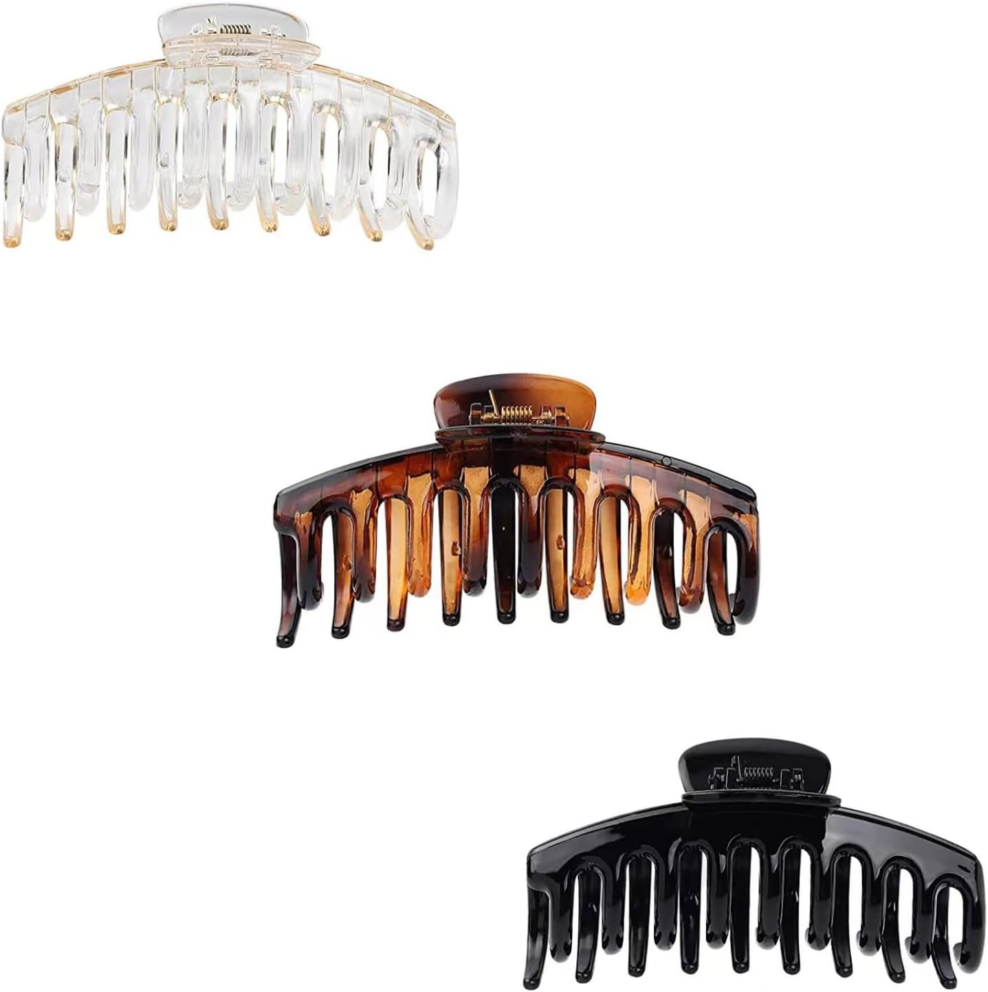 Lijuanwang Large Hair Clips, Pack of 3 Plastic Hair Claw Clips, 11 Cm Non-Slip Hair Jaw Clips, Vintage Simple Non-Slip Hair Clips, Hair Clips, Women'S Thick Hair, for Women and Girls image number 6