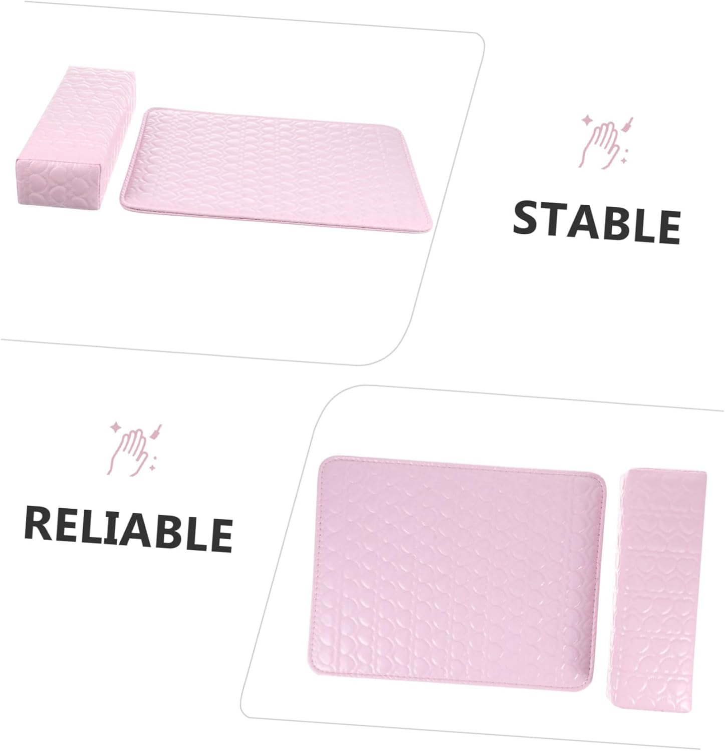 PENIKOKO 2Pcs Nail Hand Rest Pillow Leather Hand Rests Cushion Manicure Mat Nail Beauty Pad image number 3