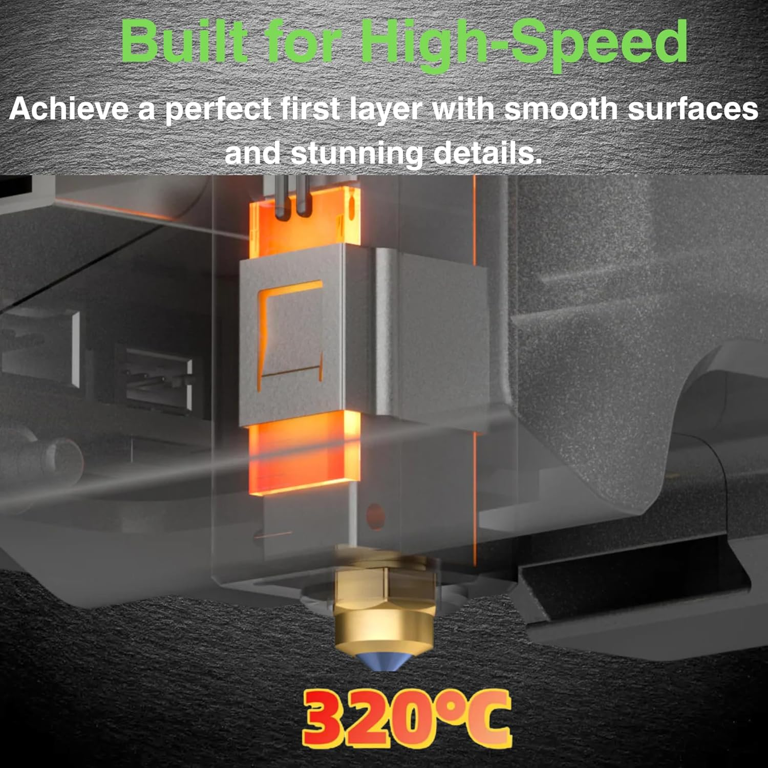 For Elegoo Centauri Carbon Hot End, for Elegoo Hot End Ceramic Hotend Kit for Elegoo, 0.4MM Hardened Steel Nozzle & Brass Nozzle, Heat Sink, 3X Silicone Socks, 2X Nozzle Brushes-0.8Mm image number 2