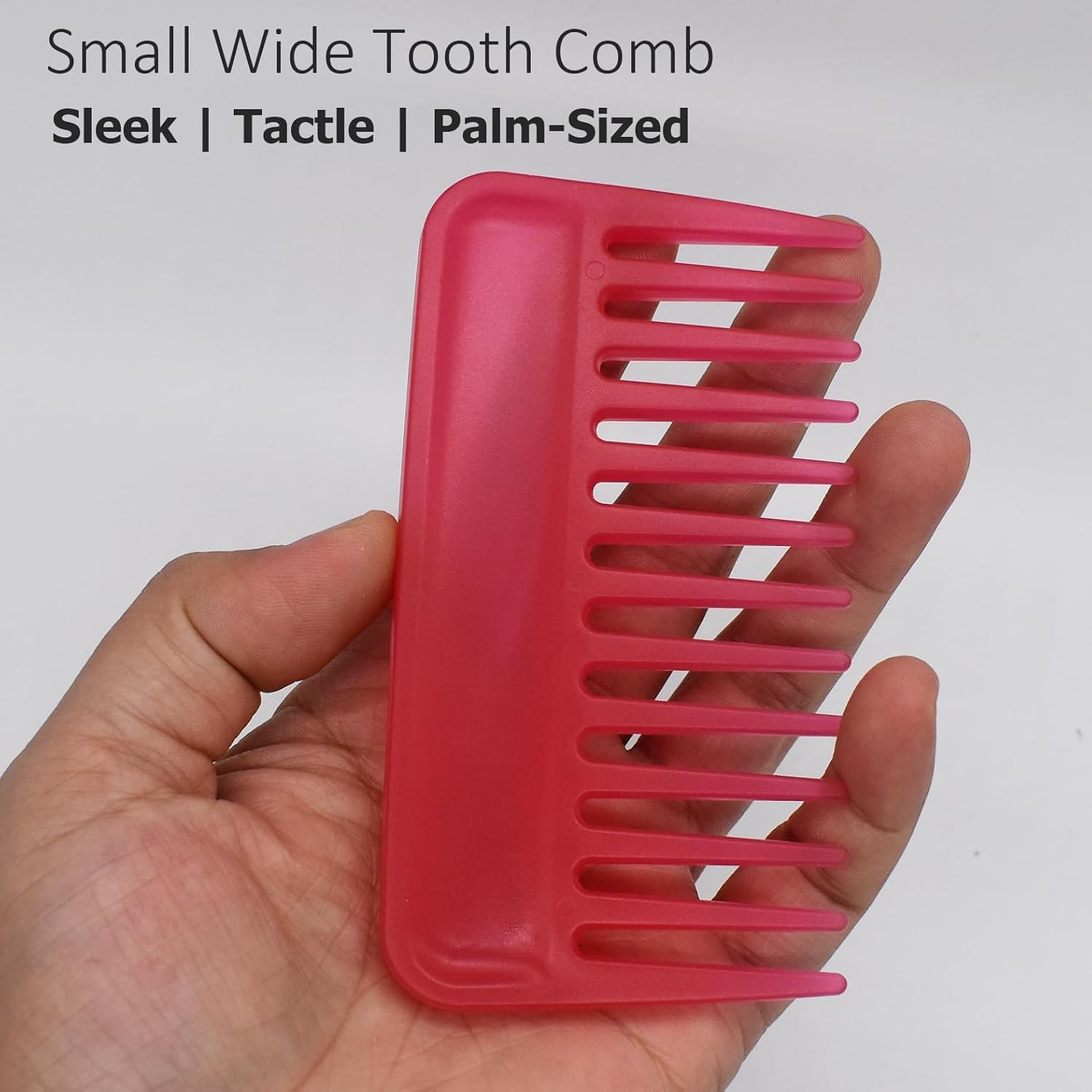 Professional Hair Comb, Streaker Texture Pocket Size Detangling Combs for All Hair Types, Women, Men, Kids, Home, Office, Car, Travel, Handbag, Gym Bag (Red, 1) image number 4