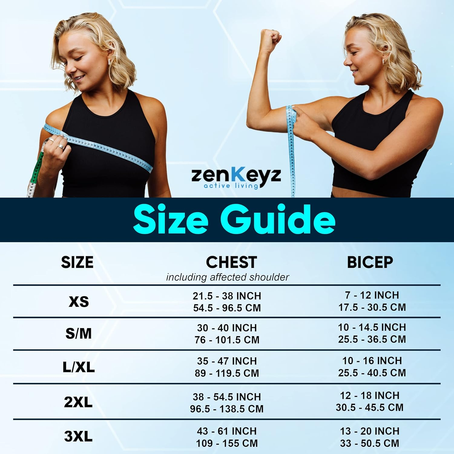 Shoulder Brace for Men and Women+ Bonus &ndash; for Torn Rotator Cuff Support,Tendonitis, Dislocation, Bursitis, Neoprene Shoulder Compression Sleeve Wrap by Zenkeyz image number 3