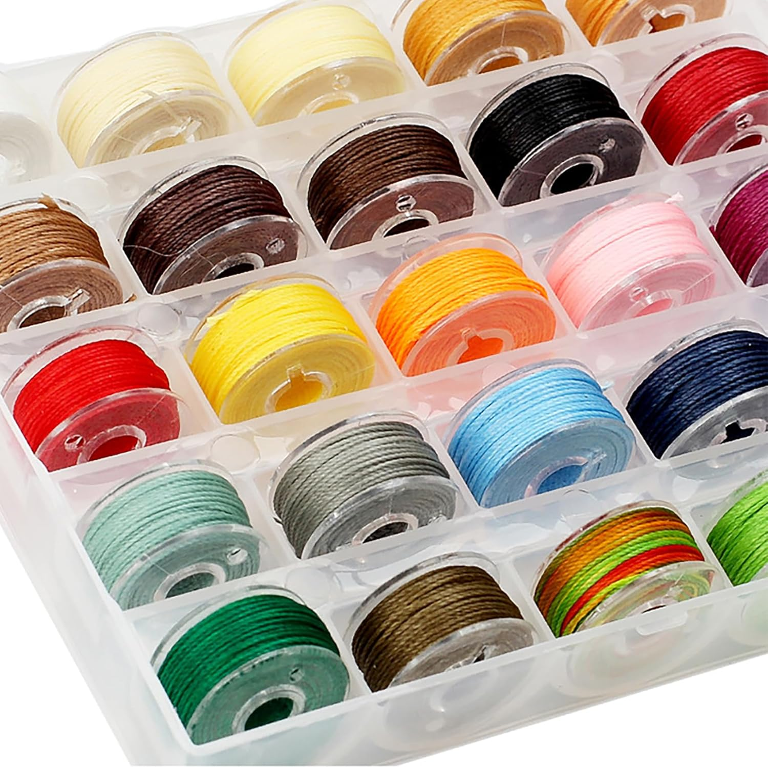 Tunghey 25Pack 16M 0.45Mm Waxed Polyester Cords Beading Strings Mixed Colors for Braided Macr-Ame Bracelet Jewelry Making (0.45Mm 16M) image number 4