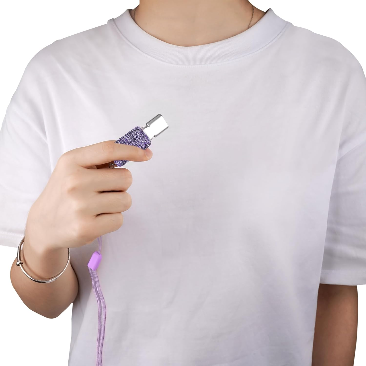 Biiange 2 Pack Bling Whistle, Whistle for Coaches with Lanyard, Coaches Referee Sports Whistles, Loud Metal Sports Whistle Sets for Coaches, Referees, and Hikers image number 6