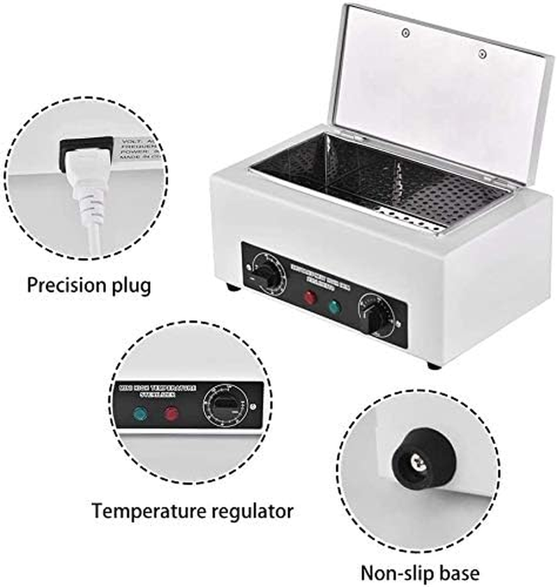 300W Heat Sterilizer NV-210 W/Timer Disinfection Box Manicure Pedicure SPA Salon Equipment for Sundry Beauty Hair Nail Metal Tools