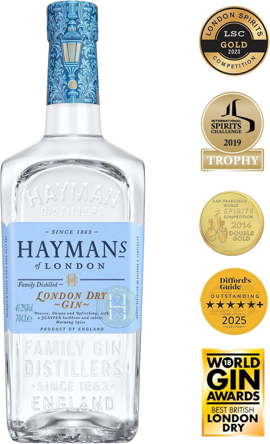 Hayman'S London Dry Gin, 700 Ml image number 3