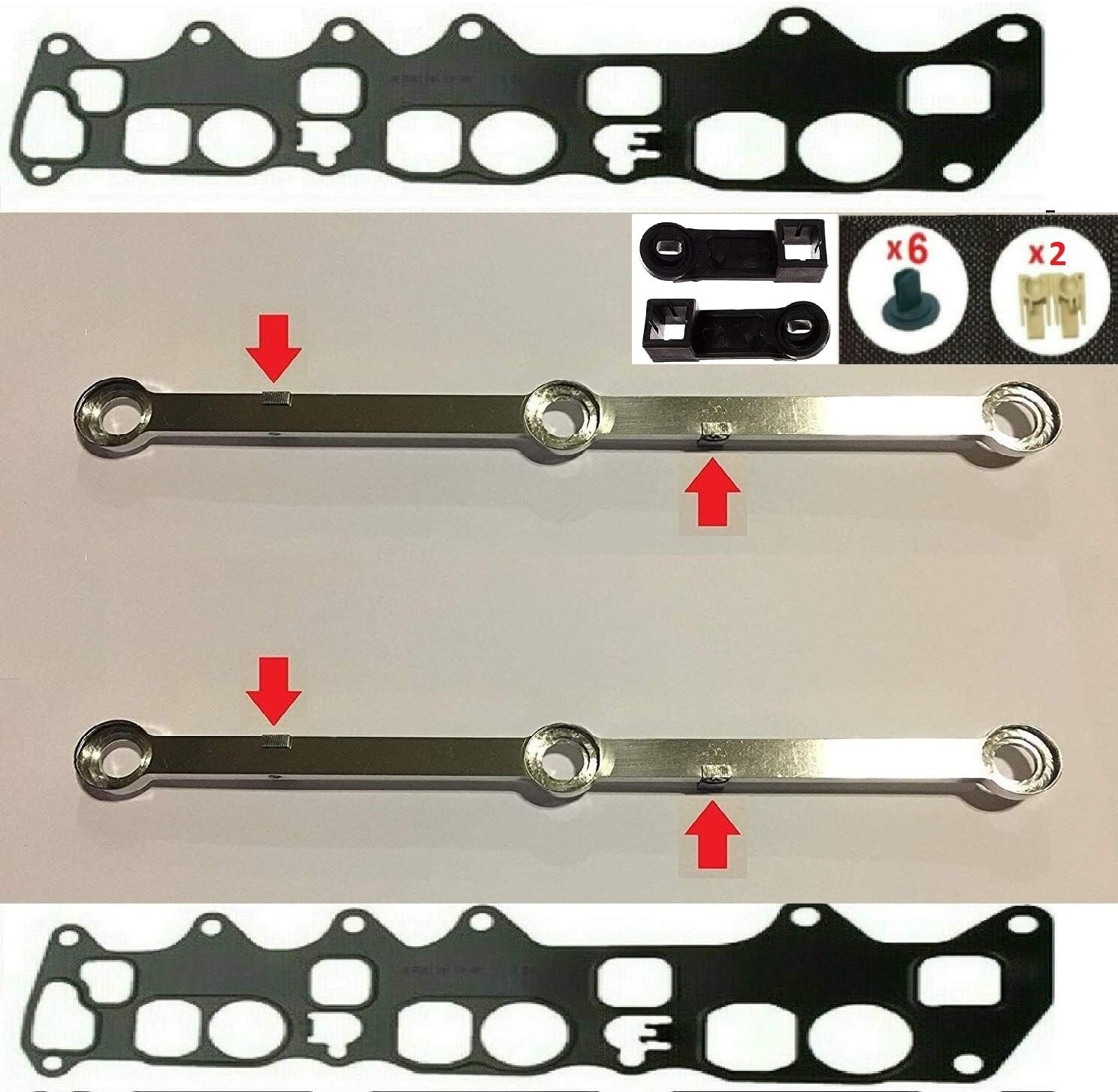 Generic OM642 Air Intake Manifold Swirl Runner Connecting Rods Sensor Pickup with Gaskets Diesel 3.0L V6 Repair Kit for Mercedes Sprinter E320 E350 GL320 GL350 ML320 ML350 R320 R350 Bluetec CDI image number 6
