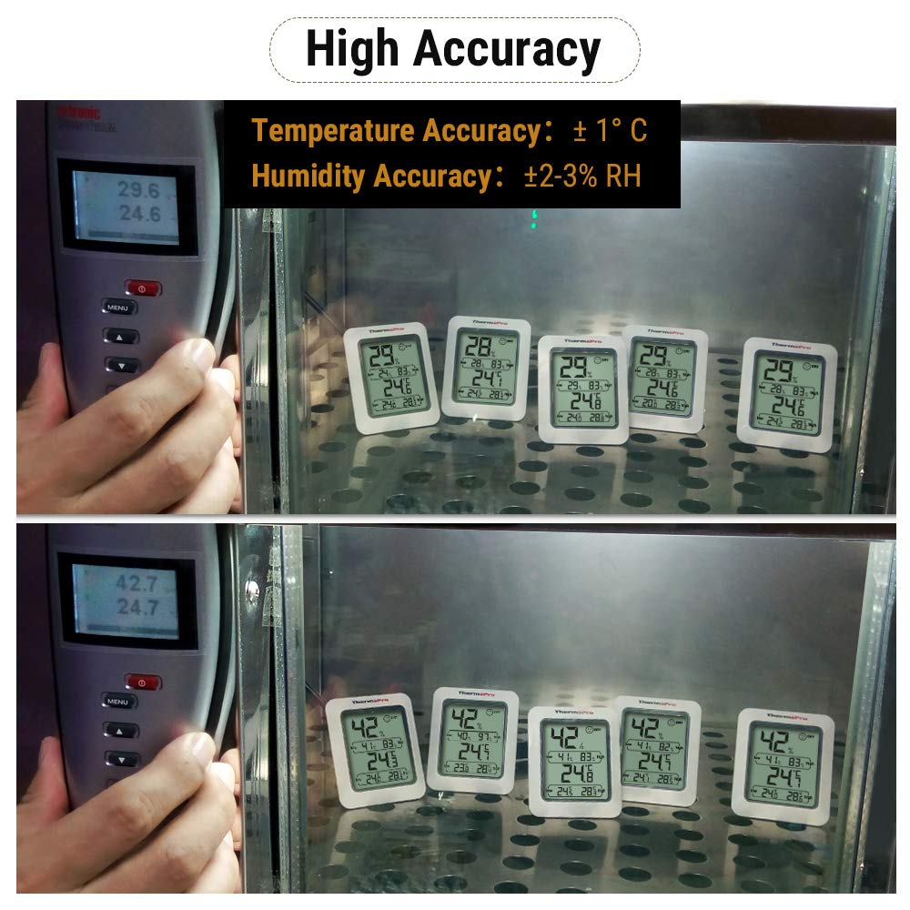 Digital Indoor Room Thermometer Hygrometer Temperature Humidity Monitor Weather Station for Home image number 1