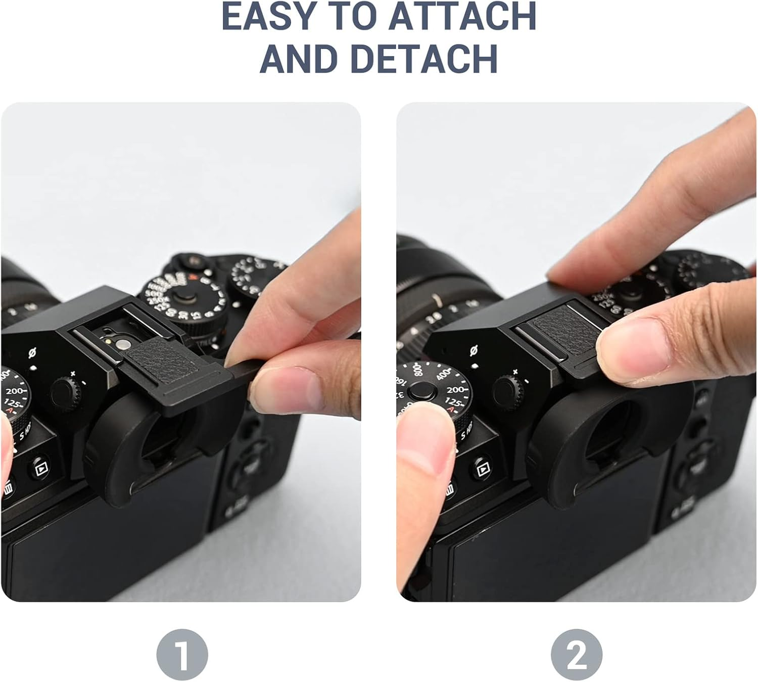 JJC Metal Thumb up Grip for Fujifilm Fuji X-T5 X-T4 X-T3 XT5 XT4 XT3 Camera, Durable Hot Shoe Cover Cap Protector, Thumb Rest Better Balance and Grip for Camera image number 5