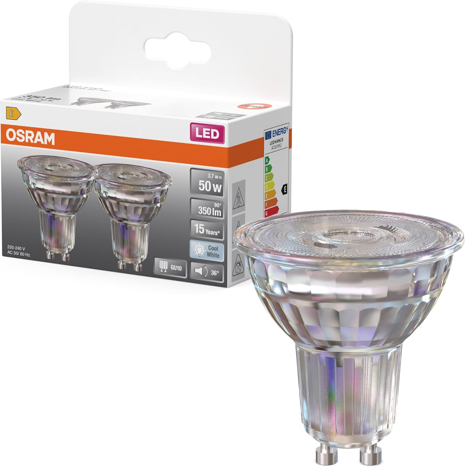 OSRAM LED Star PAR16 3.7 W 840 GU10 image number 2