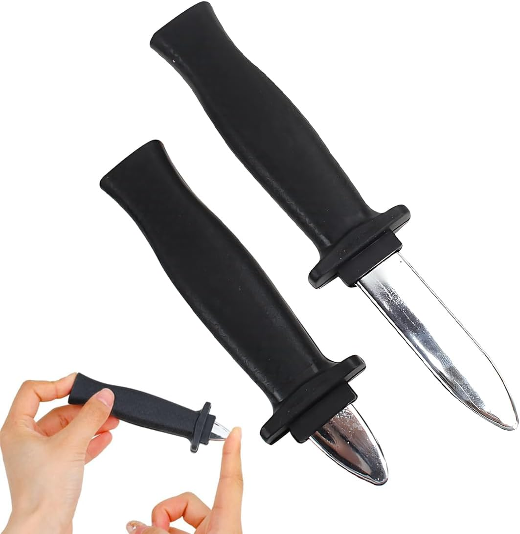 OUDQFCJ Pack of 2 Disappearance Dagger Knife, Plastic Blade Toy, Dagger, Fake Knife, Magic Tricks Prop for Children, Adults, Trick Toy, Magic Shows, Party Gifts
