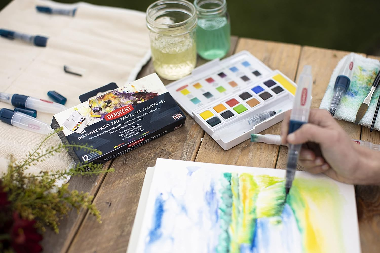 Derwent Inktense Paint Pan Palette Set of 02 12 Pan image number 4