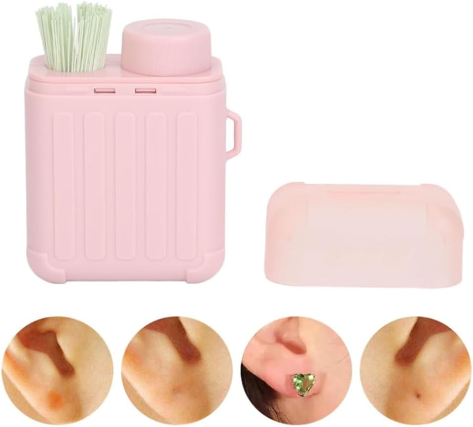 Ear Piercing Cleaning Kit, Ear Piercing Hole Cleaner Floss Kit with 240Pcs, Disposable Aftercare Cleaners, Earrings Hole Cleaner Floss, Ppiercing Aftercare Kits, Quick and Easy Use (Mint) - 2Pc Mint image number 5