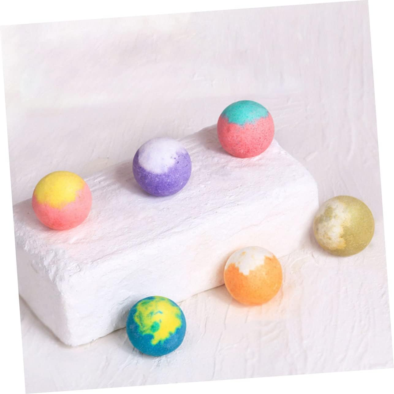 Beavorty 6Pcs Essential Oil Balls for Foot Bath Salt Balls for Home Bathing and Relaxation
