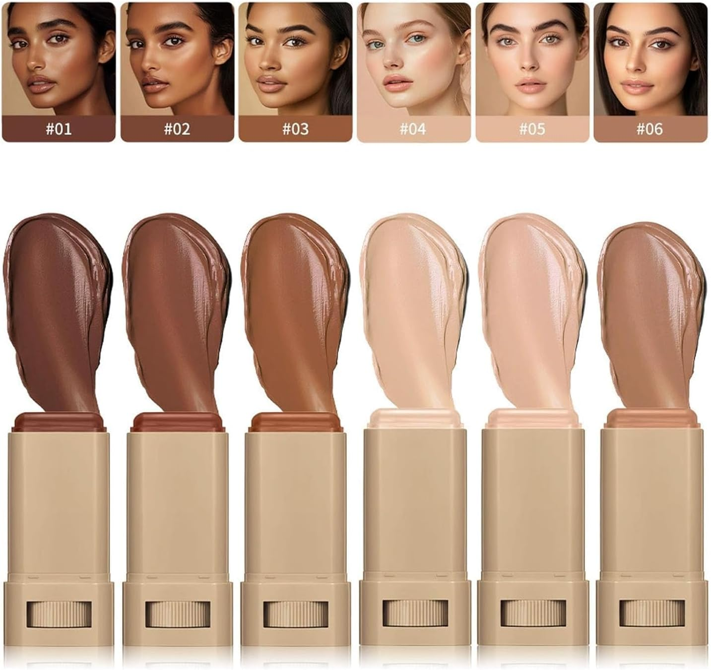Skween Serum Boosted Hydration Beauty Balm, Splendor Skin Tint, Skween Skin Tint Stick, Foundation Face Stick for Women Hydrates (06#) - 03 image number 4