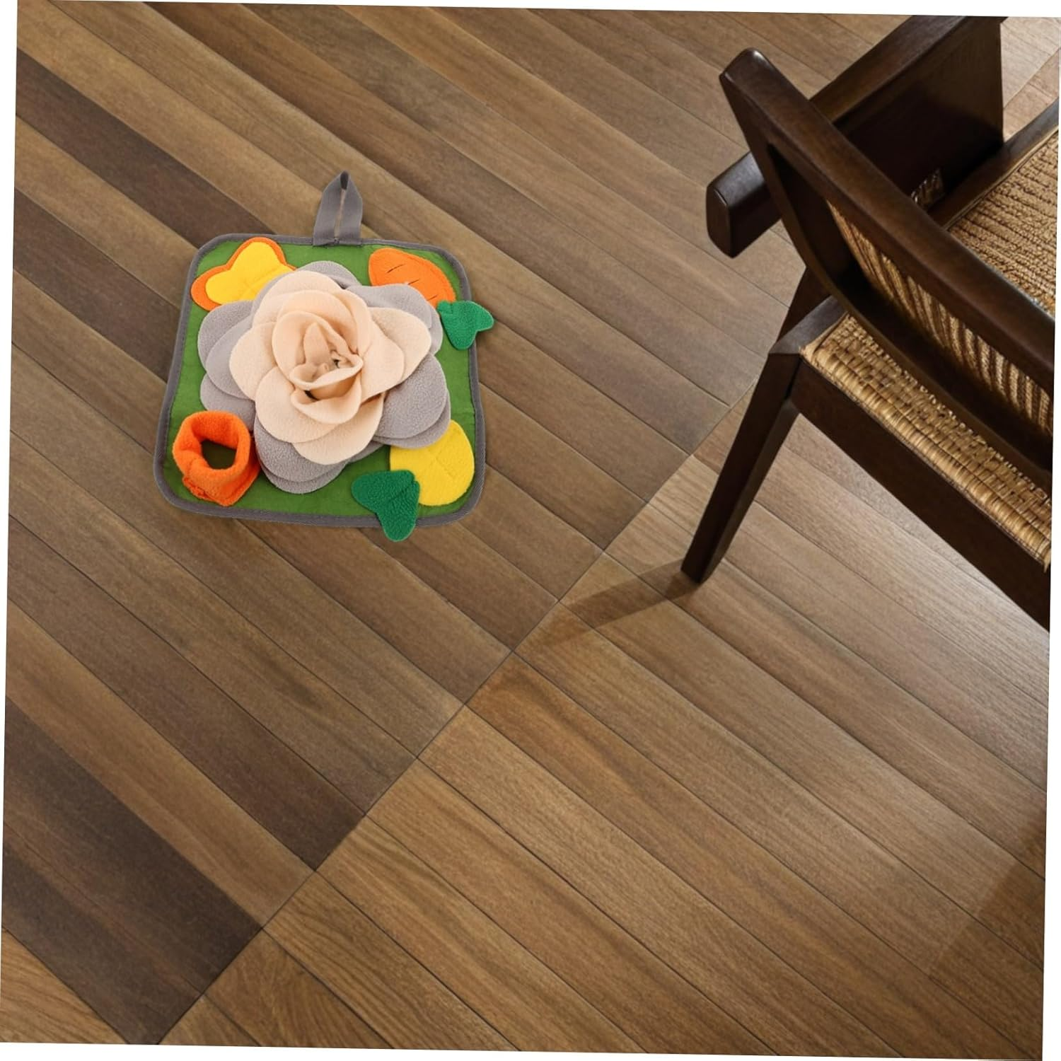 FONDOTIN Small Animal Snuffle Mat Foraging Toy Slow Feeder Pad Cotton Fabric Medium Size Interactive Feeding Mat for Rabbits Hamsters and Rats Pet Training Game image number 4